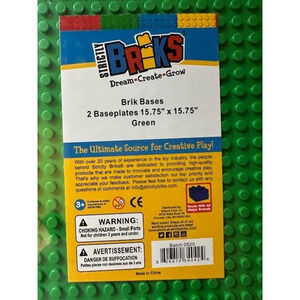 New sealed Strictly Briks Classic Baseplates 15.75” x 15.75” Building Bricks 2pk